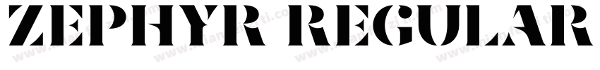 Zephyr Regular otf字体转换